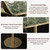 31.5" Tulip Table,Square Kitchen Dining Table for 2-4 with Thick Sintered Stone Top,Titanium Golden Pedestal Base,Heat-Resistant,Bistro Table for Dining Room,Café,Small Space（Emerald Essence）