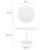 47" Mid-Century Modern Dining Table with Round Top and Pedestal Base in White