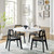 47" Mid-Century Modern Dining Table with Round Top and Pedestal Base in White
