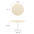 48" Round Artificial Dining Table with Tapered, Metal Base, White Travertine