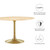 Dining Table, 48", Gold Natural