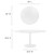 60" Mid-Century Modern Dining Table with Round Top and Pedestal Base in White
