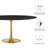 Dining Table, 60", Gold Black