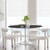 Dining Table, 60", White Black