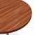 Mid-Century Modern 27 Inch Round Dining Table, MDF Wood Tabletop with White Steel Pedestal Base, Contemporary Kitchen & Dining Room, Small Space Breakfast Table, Cognac Brown
