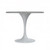 Modern Round Dining Table, White Resin Tabletop with Stainless Steel Pedestal Base, Contemporary Kitchen & Dining Room Table, Small Space Breakfast Nook Table (36 Inch)