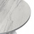 Modern Round Dining Table, White Resin Tabletop with Stainless Steel Pedestal Base, Contemporary Kitchen & Dining Room Table, Small Space Breakfast Nook Table (36 Inch)