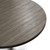 Mid-Century Modern 36 Inch Round Dining Table, MDF Wood Tabletop with White Steel Pedestal Base, Contemporary Kitchen & Dining Room Table, for Small Spaces (Dark Maple)