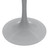 Mid-Century Modern 36 Inch Round Dining Table, MDF Wood Tabletop with White Steel Pedestal Base, Contemporary Kitchen & Dining Room Table, for Small Spaces (Light Natural)