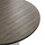 Mid-Century Modern 48 Inch Round Dining Table, MDF Wood Tabletop with White Steel Pedestal Base, Large Pedestal Kitchen & Dining Room Table, Breakfast Nook Table (Dark Maple)