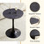 Round Dining Table, 23.6" Circle Tulip Table with Thickened Tabletop & Metal Pedestal, Mid Century Modern Bistro Table for Kitchen, Small Places, Living Room