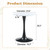 Round Dining Table, 23.6" Circle Tulip Table with Thickened Tabletop & Metal Pedestal, Mid Century Modern Bistro Table for Kitchen, Small Places, Living Room
