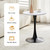 Round Dining Table, 23.6" Circle Tulip Table with Thickened Tabletop & Metal Pedestal, Mid Century Modern Bistro Table for Kitchen, Small Places, Living Room