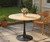 23.6" Round Tulip Dining Table, Mid-Century Tulip Table Kitchen Tulip Dining Table 2 People with MDF Table Top & Pedestal Base for Office Living Room