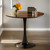 23.6" Round Tulip Dining Table, Mid-Century Tulip Table Kitchen Tulip Dining Table 2 People with MDF Table Top & Pedestal Base for Office Living Room