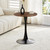 Round Dining Table, 23.6" Circle Tulip Table with Thickened Tabletop & Metal Pedestal, Mid Century Modern Bistro Table for Kitchen, Small Places, Living Room