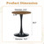 Round Dining Table, 23.6" Circle Tulip Table with Thickened Tabletop & Metal Pedestal, Mid Century Modern Bistro Table for Kitchen, Small Places, Living Room