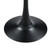 Round Dining Table, 23.6" Circle Tulip Table with Thickened Tabletop & Metal Pedestal, Mid Century Modern Bistro Table for Kitchen, Small Places, Living Room