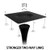 23.6" Round Tulip Dining Table, Mid-Century Tulip Table Kitchen Tulip Dining Table 2 People with MDF Table Top & Pedestal Base for Office Living Room