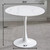 23.6" Round Tulip Dining Table, Mid-Century Tulip Table Kitchen Tulip Dining Table 2 People with MDF Table Top & Pedestal Base for Office Living Room