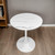 23.6" Round Tulip Dining Table, Mid-Century Tulip Table Kitchen Tulip Dining Table 2 People with MDF Table Top & Pedestal Base for Office Living Room
