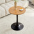 Round Dining Table, 23.6" Circle Tulip Table with Thickened Tabletop & Metal Pedestal, Mid Century Modern Bistro Table for Kitchen, Small Places, Living Room