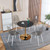 31.5" Round Tulip Dining Table, Mid-Century Tulip Table Kitchen Tulip Dining Table 2 People with Faux Marble Table Top & Metal Base for Office Living Room