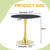 Round Tulip Dining Table, 31.5" Circle Tulip Table with Thickened Tabletop & Metal Pedestal, Mid Century Modern Bistro Table for Kitchen, Small Places, Living Room