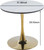 31.5" Round Tulip Dining Table, Mid-Century Tulip Table Kitchen Tulip Dining Table 2 People with Faux Marble Table Top & Metal Base for Office Living Room