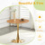 Round Tulip Dining Table, 31.5" Circle Tulip Table with Thickened Tabletop & Metal Pedestal, Mid Century Modern Bistro Table for Kitchen, Small Places, Living Room