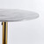 31.5" Round Tulip Dining Table, Mid-Century Tulip Table Kitchen Tulip Dining Table 2 People with Faux Marble Table Top & Metal Base for Office Living Room