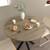 31.5 Inch Round Tulip Dining Table, Small Circle Kitchen Table with Metal Black Legs for 2-4 People,Modern Dining Room Table