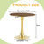 Round Tulip Dining Table, 31.5" Circle Tulip Table with Thickened Tabletop & Metal Pedestal, Mid Century Modern Bistro Table for Kitchen, Small Places, Living Room