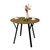 35.4 Inch Round Tulip Dining Table, Small Circle Kitchen Table with Metal Black Legs for 2-4 People,Modern Dining Room Table