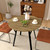 35.4 Inch Round Tulip Dining Table, Small Circle Kitchen Table with Metal Black Legs for 2-4 People,Modern Dining Room Table