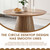 47.2 Inch Round Tulip Dining Table, Circle Kitchen Table for 2-4 People for Kitchen Dining Room