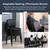 Set of 5, Black Mesh Fabric, Stackable Office Guest Chairs, Reception Waiting Room Chairs with Padded Seat & Back, Armless No Wheels Conference Chairs for Training, Meeting, Lobby