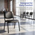 Set of 15, Black PU Leather, Stackable Office Guest Chairs, Reception Waiting Room Chairs with Padded Seat & Back, Armless No Wheels Conference Chairs for Office Meeting Lobby