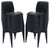 Set of 20, Black PU Leather, Stackable Office Guest Chairs, Reception Waiting Room Chairs with Padded Seat & Back, Armless No Wheels Conference Chairs for Training, Meeting, Event