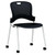 Herman Miller Caper Stacking Side Chair Black Molded Seat and Back (Removable Casters)