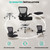 500LBS Ergonomic Drafting Chair Tall Office Chair for Counter Height or Standing Desk, Executive High Office Chairs with W-Shaped Thick Seat Cushion, Footrest Ring & Breathable Fabric, Black