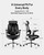 Ergonomic Office Chair, Mesh Desk Chair with 3-Zone Floating Lumbar Support, Upgraded 4D Headrest, 720° Armrests, Black