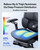Ergonomic Office Chair, Mesh Desk Chair with 3-Zone Floating Lumbar Support, Upgraded 4D Headrest, 720° Armrests, Black with Footrest