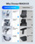 Ergonomic Office Chair, Mesh Desk Chair with 3-Zone Floating Lumbar Support, Upgraded 4D Headrest, 720° Armrests, Black with Footrest