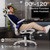 Ergonomic Mesh Office Chair with Footrest, Big and Tall Home Desk Chair with 5D Flip-Up Arms, Adjustable 3D Lumbar Support, Gaming & Executive Computer Chair (Cybernetic Pulse)