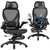 Ergonomic Mesh Office Chair with Footrest, Big and Tall Home Desk Chair with 5D Flip-Up Arms, Adjustable 3D Lumbar Support, Gaming & Executive Computer Chair (Night Reaper)