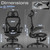 Ergonomic Mesh Office Chair with Footrest, Big and Tall Home Desk Chair with 5D Flip-Up Arms, Adjustable 3D Lumbar Support, Gaming & Executive Computer Chair (Night Reaper)