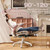 Ergonomic Mesh Office Chair with Footrest, Big and Tall Home Desk Chair with 5D Flip-Up Arms, Adjustable 3D Lumbar Support, Gaming & Executive Computer Chair (Peach Blossom)