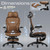 Ergonomic Mesh Office Chair with Footrest, Big and Tall Home Desk Chair with 5D Flip-Up Arms, Adjustable 3D Lumbar Support, Gaming & Executive Computer Chair (Tangerine Burst)