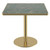 31.5" Square Tulip Dining Table, Mid-Century Tulip Table Kitchen Tulip Dining Table 2 People with Faux Marble Table Top & Stainless Steel Base for Office Living Room